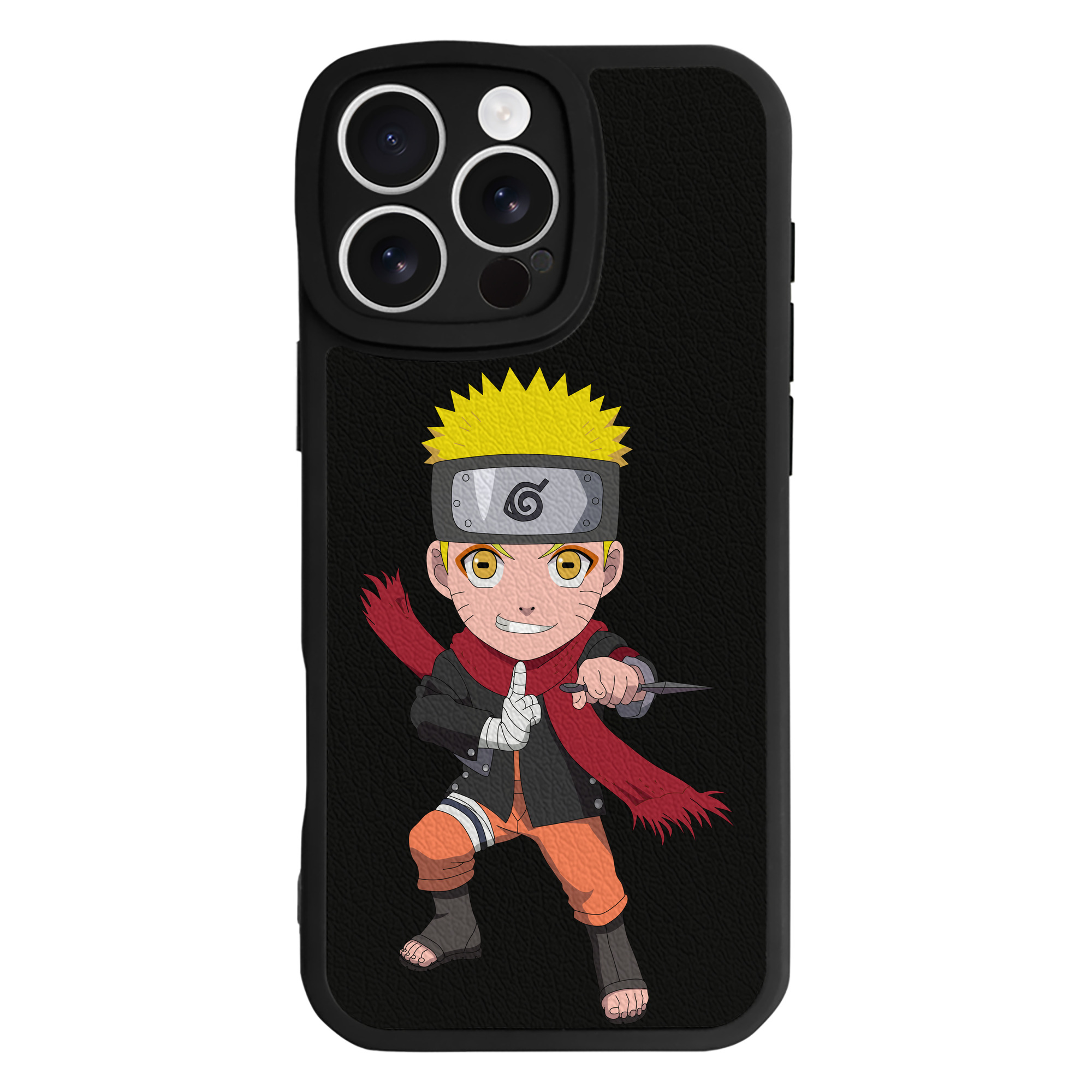 （画像用） NARUTO -ナルト- うずまき ナルト Uzumaki Naruto 【iPhone 16シリーズ対応】シリコンスマホケース（レザー調） 材質：シリコン